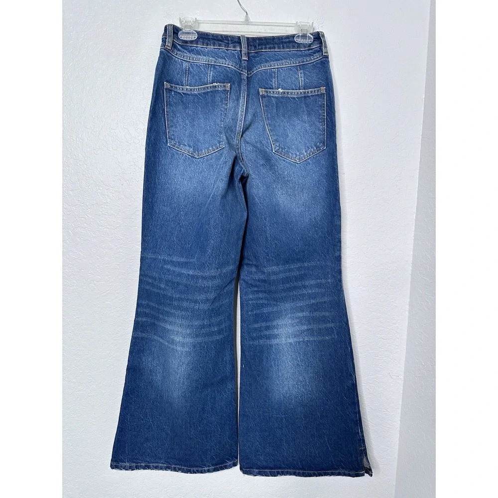 Free People We The Free Curvy Misfit Flare Distressed Jeans